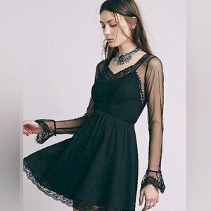 Beautifully made Free People black dress. EUC - worn twice - size 8